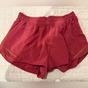 Lululemon Athletica Cherry Red Athletic Shorts